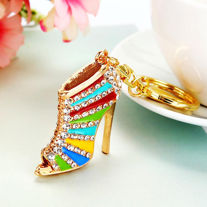 High Glamorous Heel Shoe Keychain Premium Metal Keyring Great For Holiday And Party Favors