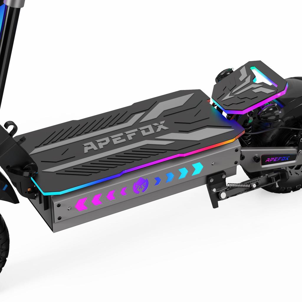 APEFOX T90 ULTRA Folding Electric Scooter: Dual 5000W*2 Motors, 72V 40AH Battery, 13-inch Tires, Front and Rear Disc Hydraulic Brakes.