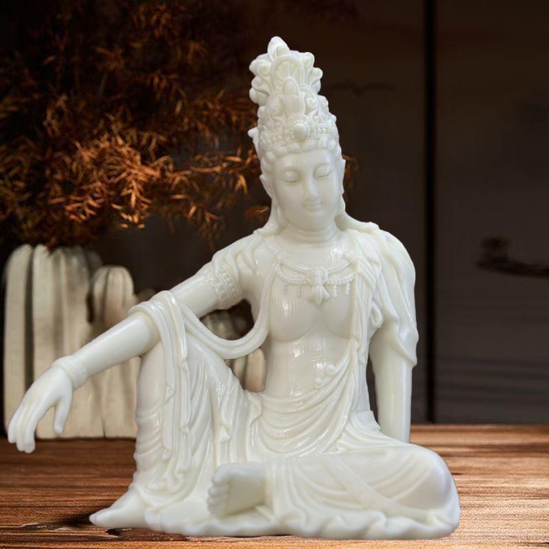 Sitzende Meditation Guan yin Buddha Dekorative Statue Buddhistische Figuren Zuhause Wohnzimmer Büro Reichtum Glück Feng Shui Dekor