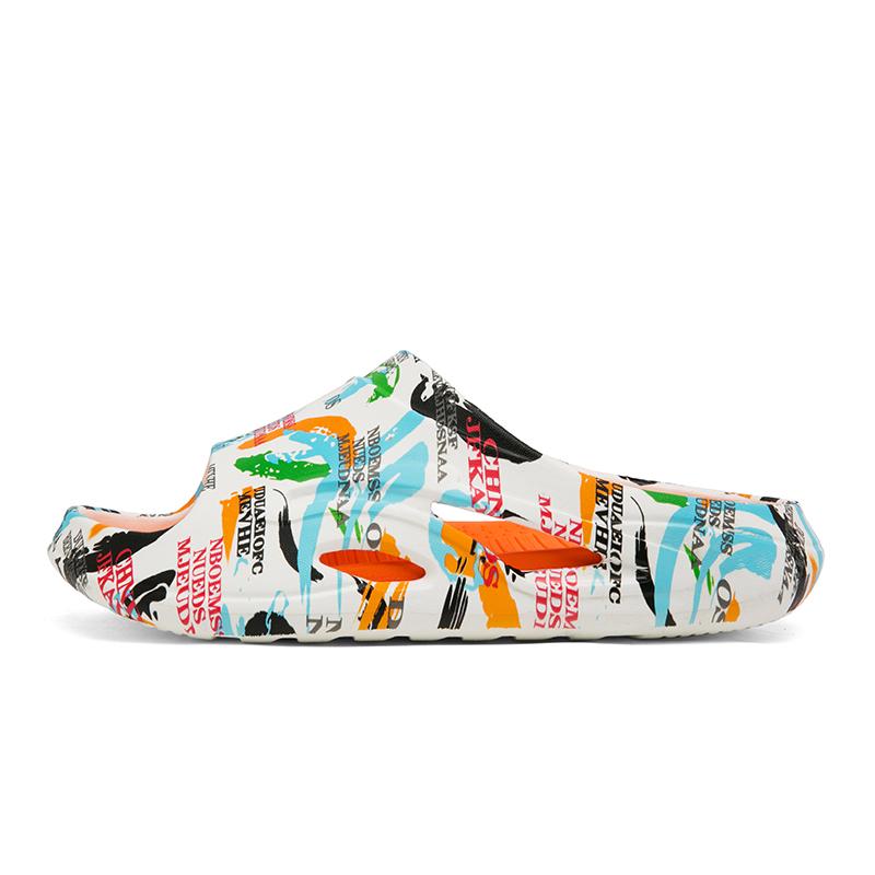 

Летняя нескользящая и износостойкая спортивная пляжная обувь на открытом воздухе, сандалии, тапочки, домашние сандалии для отдыха для пар 45/46 белый/оранжевый