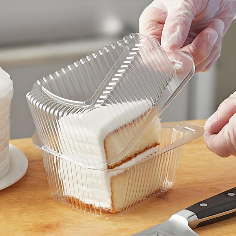 50/100/150 Stück Scheibenkuchenbehälter Dreieckige Kuchenbox Klappbox Für 8-Zoll 6-Zoll Scheiben Dessert Sandwich To-Go-Box