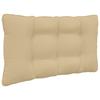 Outdoor Sofa Cushions 2 Pcs Beige Polyester