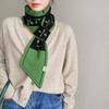 Women's Korean Style Knitted Wool Scarf Spring Autumn Cross Short Plaid Strips Scarves Winter Neck Cover Neck Scarf All-match Collar Scarf