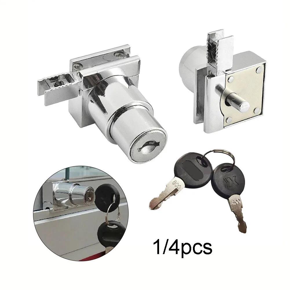 Showcase Lock Glass Display Cabinet Door Lock Security Door Lock With Keys Non Opening Sliding Glass Door Hardware