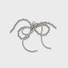 Beaded Double Ribbon Charm Silver OZEAFA309S