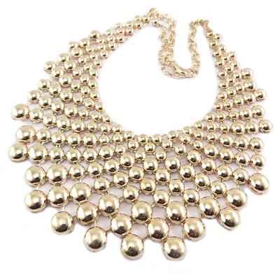 [P8477] - Designer Necklace 'Cléopatra' Rose Gold - Width 6 Cm