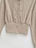 Women's Relaxed Fit: Waist-Cinching Diamond Chain Hooded Cardigan + Micro-Flare Pants Set