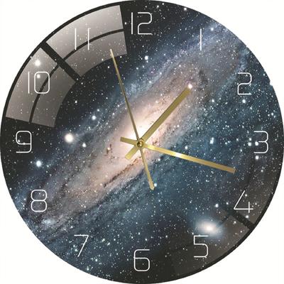 Horloge murale numérique de salon, horloge créative muette en acrylique