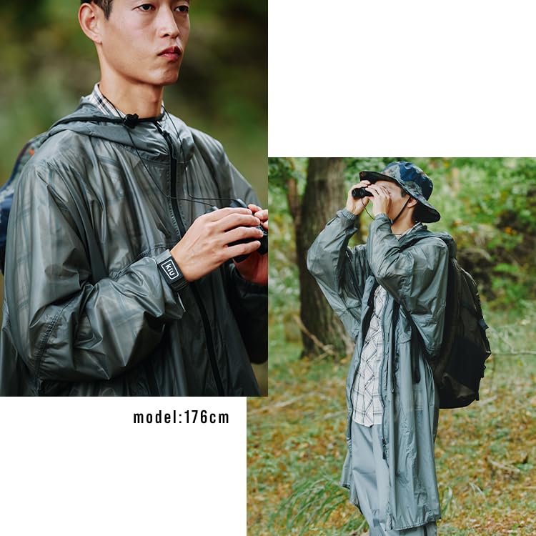 Kiu Rain Rain Protection for Typhoons and Rainy Raincoat with Storage and Unisex for Men and Light Air-Light Poncho, Waterproof, Water-Repellent,