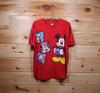 Vintage Disney Mickey Mouse and Friends Red T-Shirt Adult Size 2XL