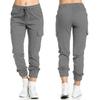 Women's Pants Cargo Casual Elastic Waist String Side Pocket Pants Women's Pants