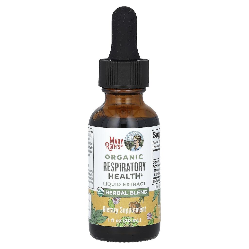 MaryRuth's, Organic Respiratory Health Liquid Extract, Alcohol-Free, 1,180 mg, 1 fl oz (30 ml)