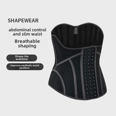 Drieborstig 19-Stalen Latex Taille- en Buikvormende Riem