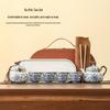 Ru Kiln Twining Lotus Travel Tea Set