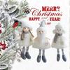Christmas Cute Plush Angel Dolls Ornaments Santa Claus Snowman Elk Pendant Xmas Tree Hanging Home Decoration New Year Kids Gifts