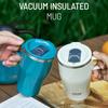Tyeso Stainless Steel Insulated Coffee Tumbler with Handle Portable Thermal Travel Mug for Hot Cold Drinks Office Home Outdoor