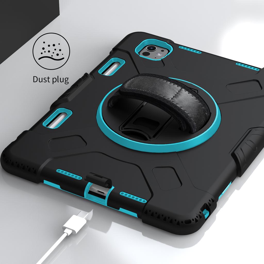 For iPad Pro 11 (2025)/11 (2024) Kickstand Case Anti-Scratch Tablet Cover with Shoulder Strap