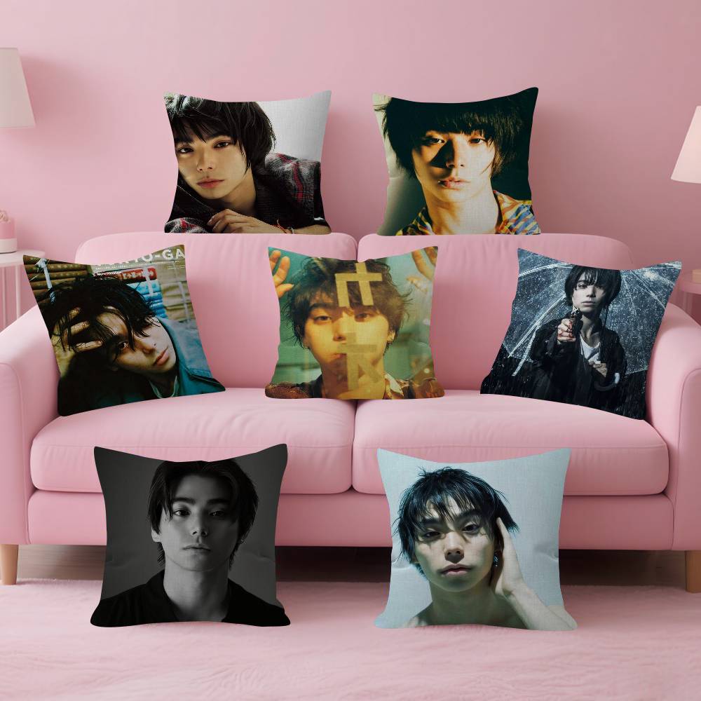 Actor NNijiro Murakami Cushion Cover Car Throw Pillow Case For Sofa Car Christmas Gift