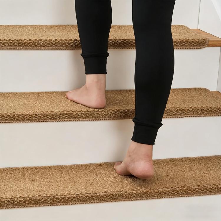 Pack of 4 Pineapple Texture Stair Mats for Slip Resistance and Low Maintenance in Modern Homes