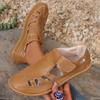 Cross Border Spring and Summer Breathable Hollow Women's Shoes with Toe Caps, Sporty Roman Sandals, Soft Soles, Mom's Hole Casual Shoes