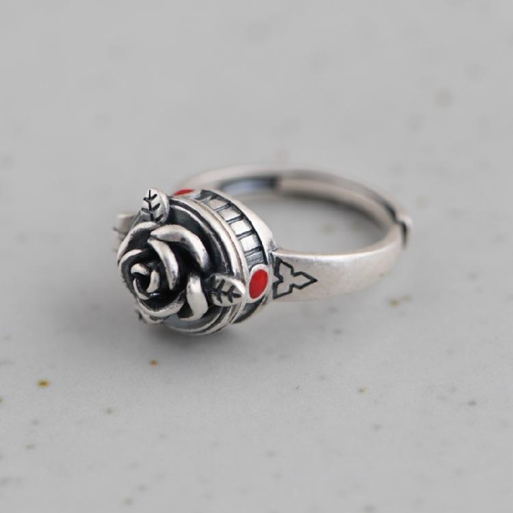 Personality Rose Box Open Ring Men and Women Exquisite Elegant Jewelry Gift