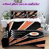 Ice Hockey Logo Pattern Bedding Quilt Set Quilt Cover Pillowcase Home Decoration Birthday Gift (1*duvet cover+ 2*pillowcase, without core)