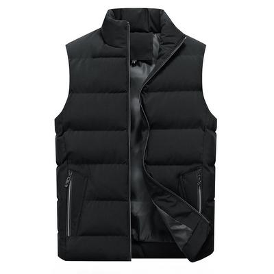 Stand-Up Collar Men'S Cotton Vest Trendy Fashion Vest Sleeveless Men'S Vest Thickened To Keep Warm
