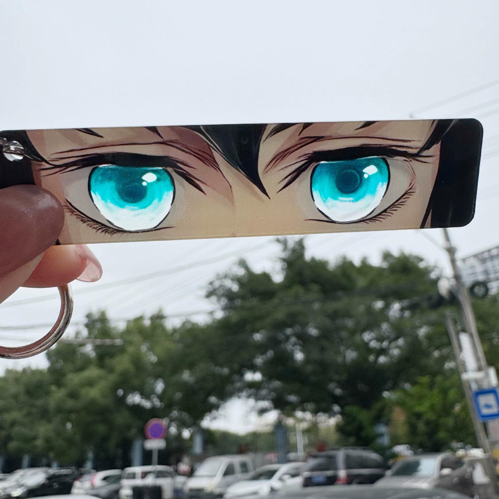 Schlüsselanhänger Anhänger Anime Demon Slayer Kimetsu No Yaiba Kamado Tanjirou Doppelseitig HD Taschenanhänger Geschenk für Fans Cosplay Requisiten Schmuckgeschenk S