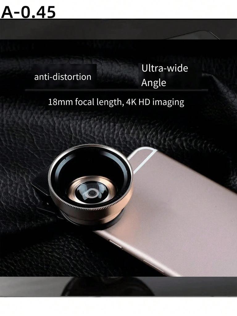 1 Set Handykamera-Objektiv Fisheye Weitwinkel Makro-Objektiv-Kit mit freiem Wechsel von drei Objektiven