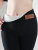 Dámské skinny kalhoty s vysokým pasem a fleecovou podšívkou na zimní sporty, fitness a jógu - Zůstaňte v teple a pohodlí během cvičení