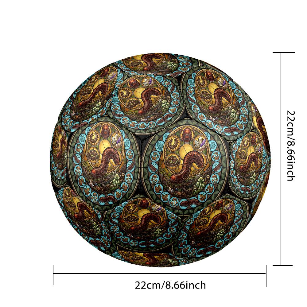 Millipede Forest Circle Round Football Size 5 Adult Ball Suitable for Training Matches and Outdoor Team.