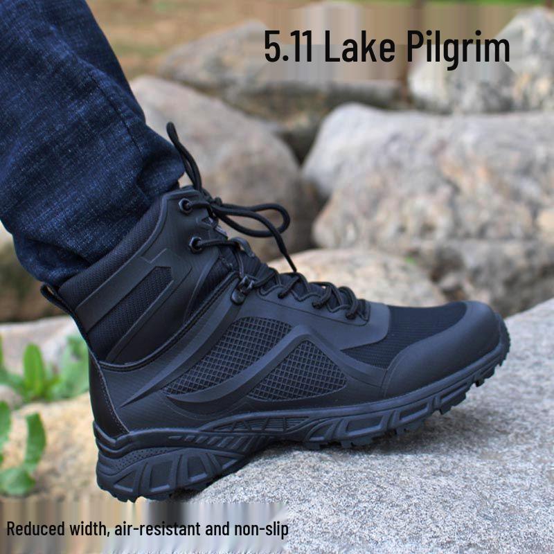 2024 Men's Airborne Combat Boots: Shock-Absorbing, Breathable Tactical Training Footwear for Summer