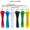 500pcs/100pcs Heavy Duty Nylon Cable Ties, Self-Locking Cord Ties for Indoor and Outdoor Use Fixed Ties for Horticultural Plants