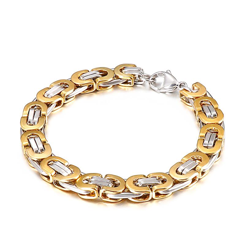 6/8/10mm Wide Hip Hop Punk Chain Bracelet for Men Women Stainless Steel Imperial Chain Accessory Chunky Heavy Link Jewelry