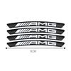 Car Sticker 4Pcs Car Wheel Badge Sticker Emblem Decoration for  Mercedes Benz W124 W205 W211 W203 W204 W168 CLA CLK CLS GLA GLC