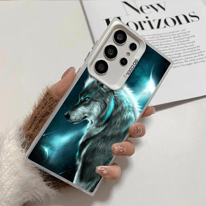 Wolf Moon Animal Soft Phone Case for Samsung Galaxy S24 S25 FE S26 Edge S23 Ultra S22 Plus S21 + Shockproof Cover Back Shell