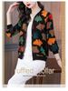 Mother's Chiffon Printed Long-Sleeve Cardigan: 2025 Spring New, Plus Size, Loose Fit, Versatile Baseball Jacket