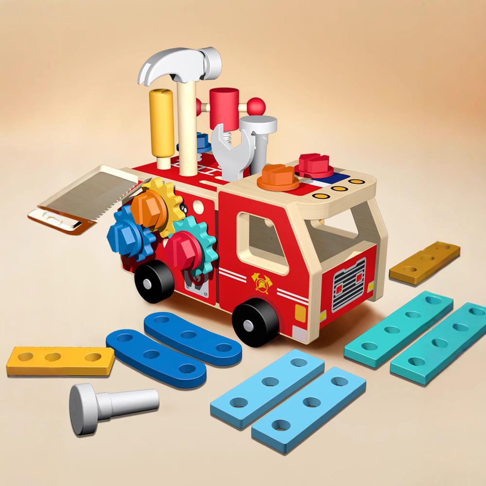 Wooden Toy Tool Set for Kids: Disassembly, Assembly, and Repair Play