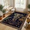 Elegant Deer Nature Theme Soft Crystal Velvet Rug Custom Name & Text Print Non Slip Floor Rug for Bedroom Living Room