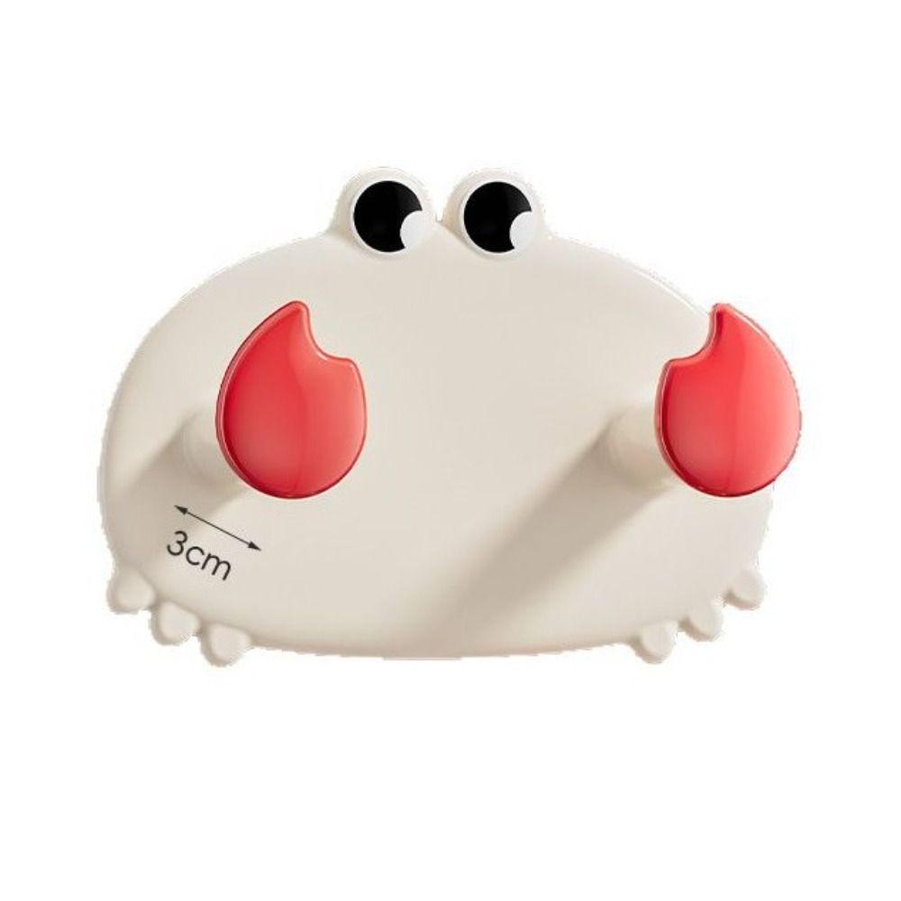 3 Stück Niedlicher Cartoon Krabben Haken Wandbehang Küchenaufbewahrungshaken Badezimmer Handtuchhaken Toilette