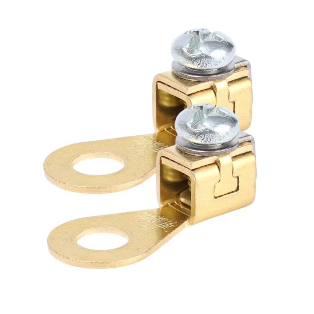 Reusable Solid Copper Car Battery Terminal Blocks 2.5‑10mm² Screw‑Tight Battery Connector 6mm Hole Cable Lug