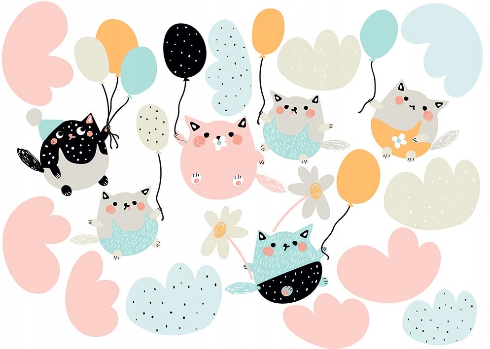 Wall stickers Cats balloons N004