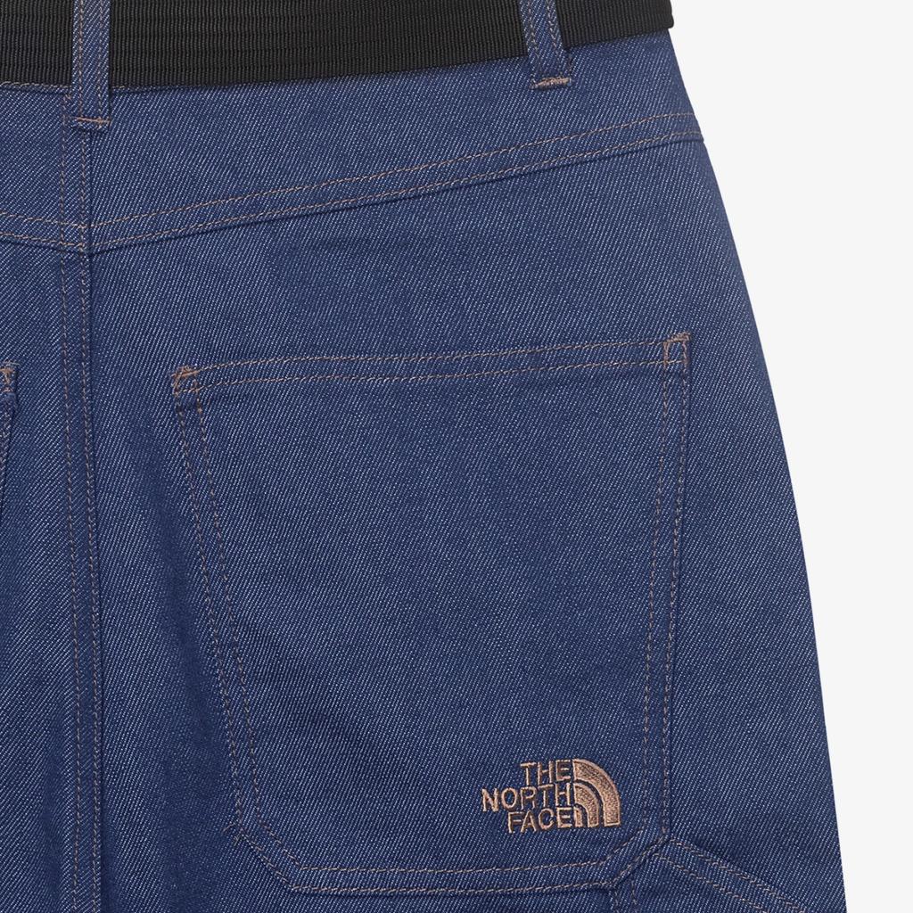 The North Face Logo Embroidered Mid-Rise Zippered Casual Shorts Men Shorts Navy-Blue NS6NQ50K