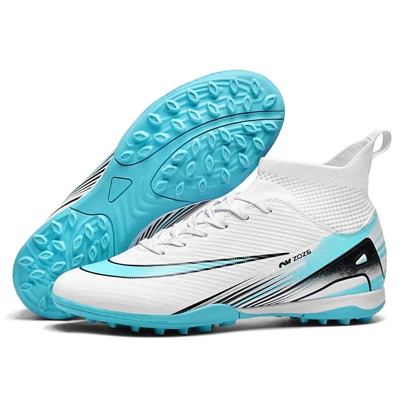 New Men Cleats Soccer Shoes Sport Match Futsal Indoor Training Kids Football Boots High-quality TF/FG Grass Ankle Hot-selling