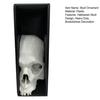 Halloween Skull Bookend Bookshelves Decoration Spooky Gothic Skull Figurine Home Office Desktop Book Stopper Ornament