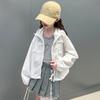 Lightweight Fabric Girls Sun Jacket Breathable Hooded Jacket Children Outerwear  Outdoor Play