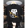 Skateboard Pattern Crew Neck T-Shirt, Street Fashion Men's Wear for Sports and Casual