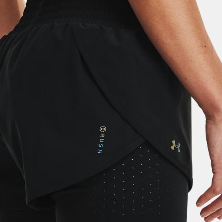 Under Armour Two-In-One Woven Training Shorts Women Shorts Black 1361154-001