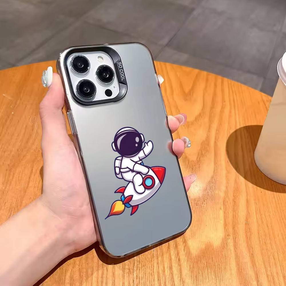 A-Abstract astronaut M-mobile Phone Case For iPhone17,16,15,14,13,12,11 Plus,Pro Max Black Candy silver phone case iPhone14