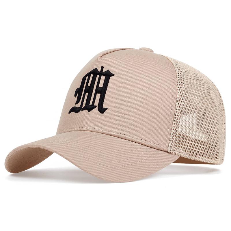 Fashion Gothic Letter M Embroidery Baseball Hat Men and Women Cotton Hats Outdoor Sun Protection Cap Breathable Mesh Caps